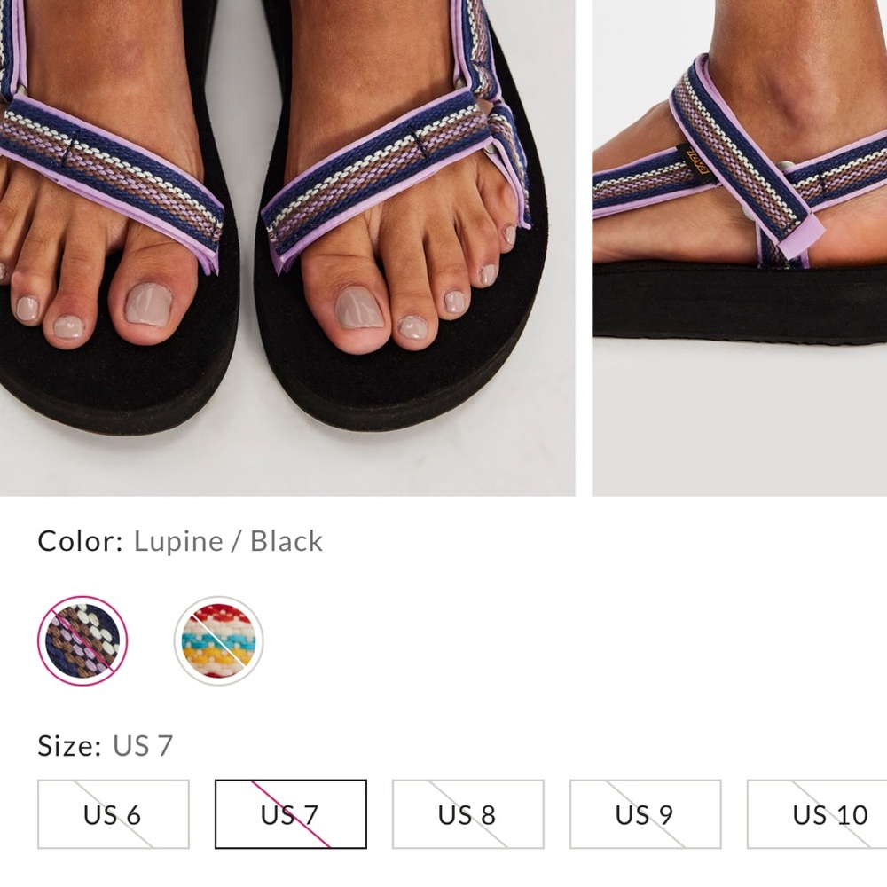Teva for Free People purple multicolored sandals BNIB SOLD OUT ONLINE